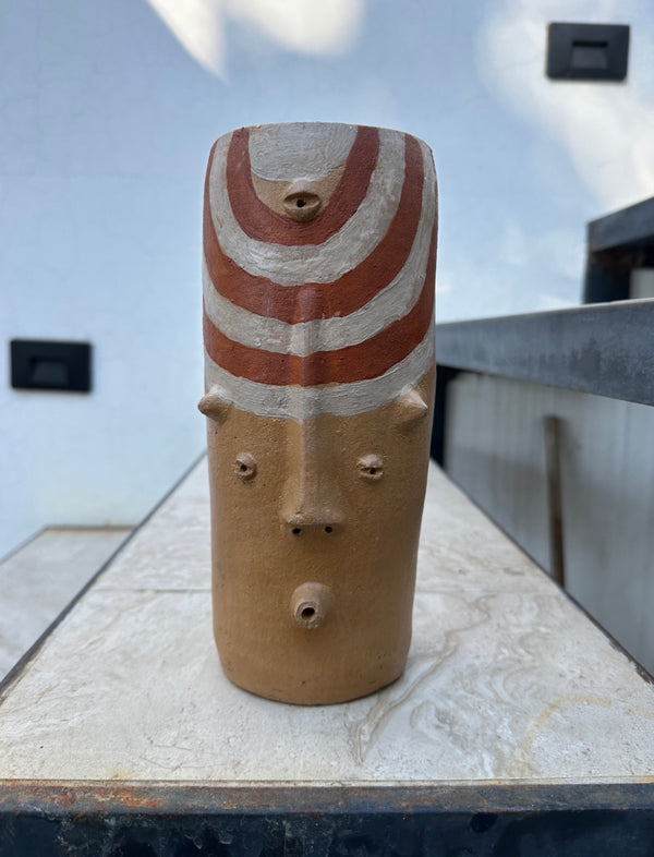 OAX Tribal Face Vase