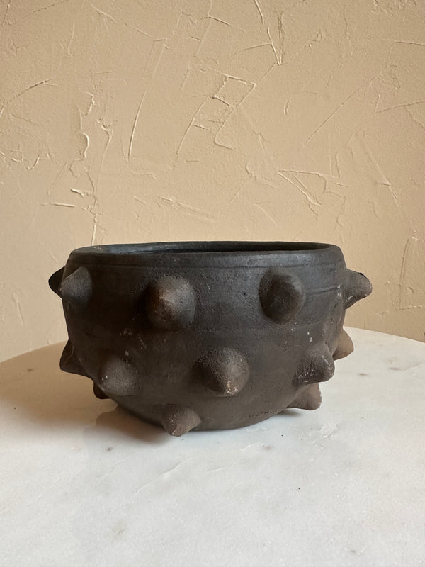 OAX Spikey Black Pot