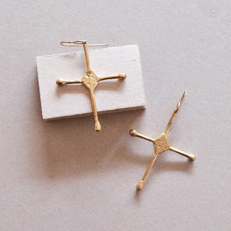 Hamimi Amazigh Solid Cross Earrings