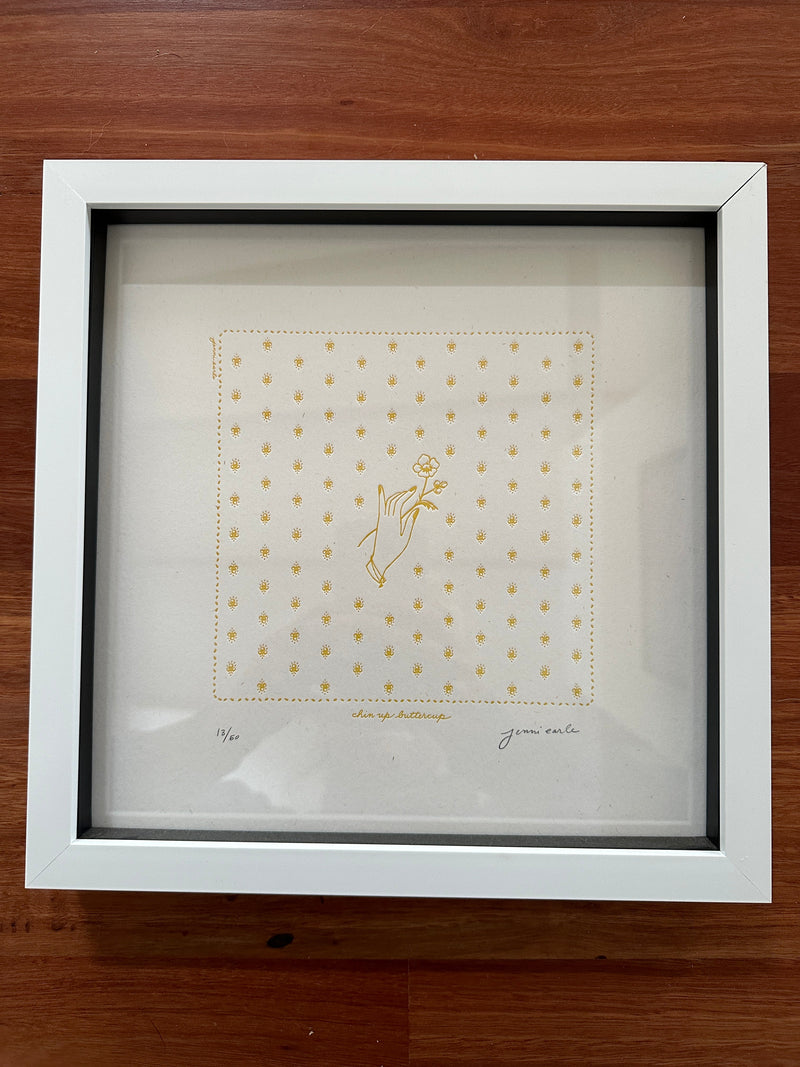 *Sale* JE Chin Up Buttercup Framed Print