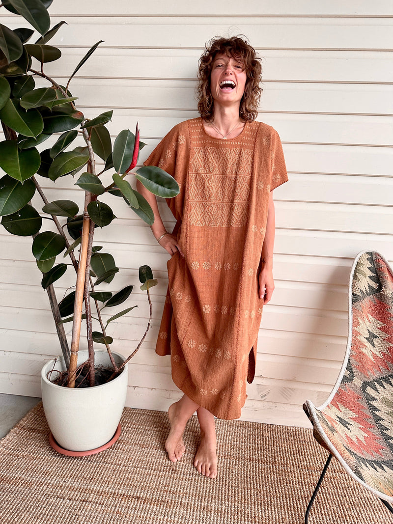 *Sale* SO HUIPIL KAFTAN Nanche Cacao