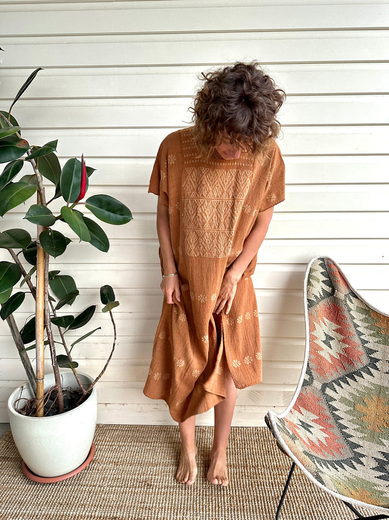 *Sale* SO HUIPIL KAFTAN Nanche Cacao