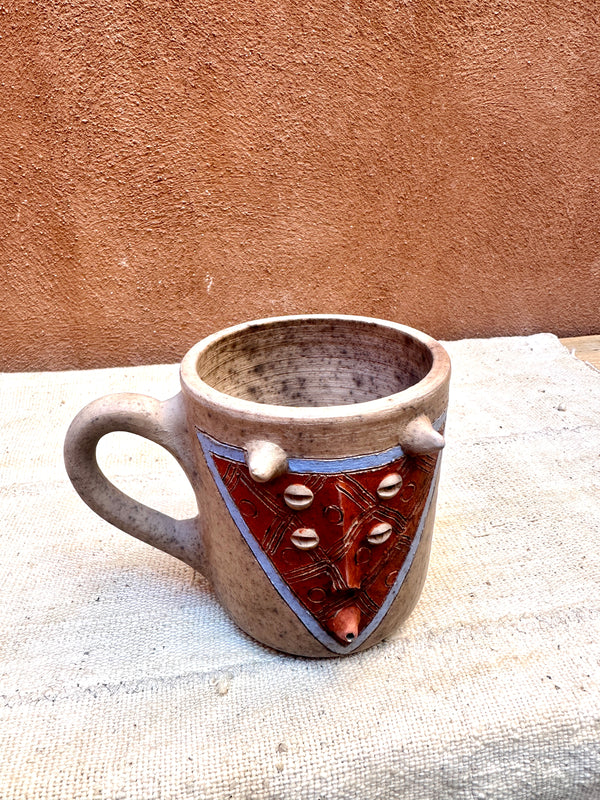 OAX Face Mug - Rust Triangle Horns