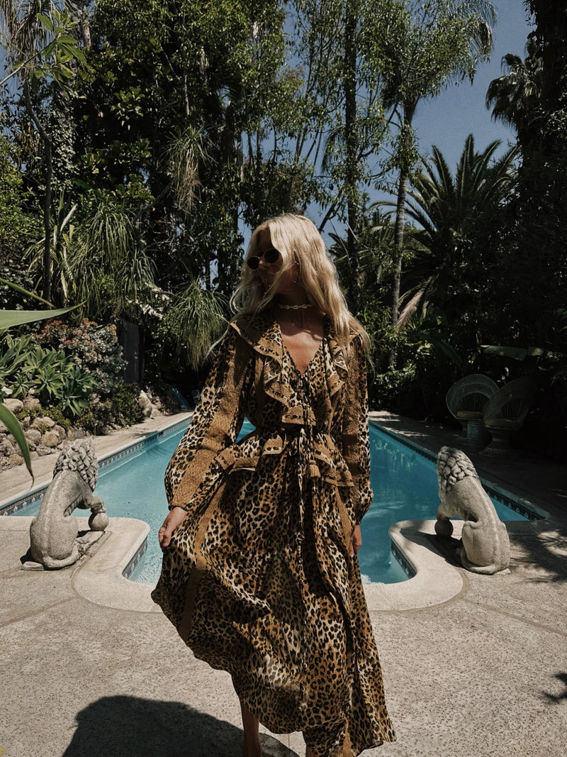 Spell Samantha Lace Gown - Leopard