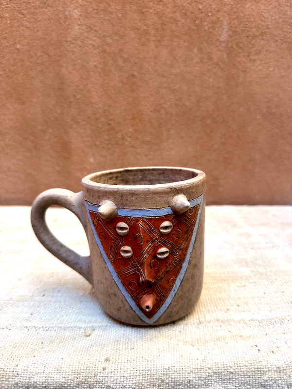 OAX Face Mug - Rust Triangle Horns