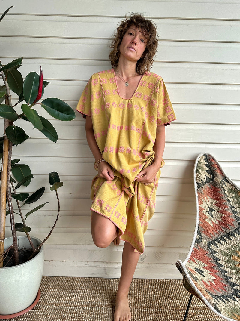 *Sale* SO Huipil Kaftan Marigold