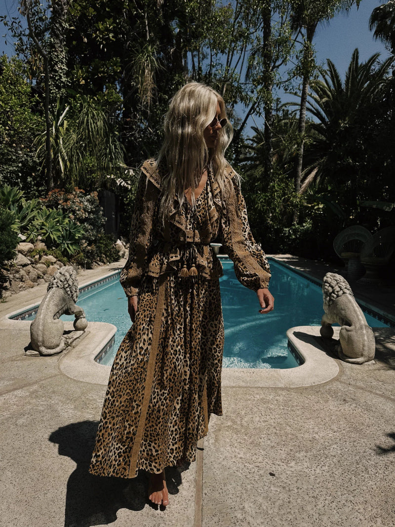 Spell Samantha Lace Gown - Leopard