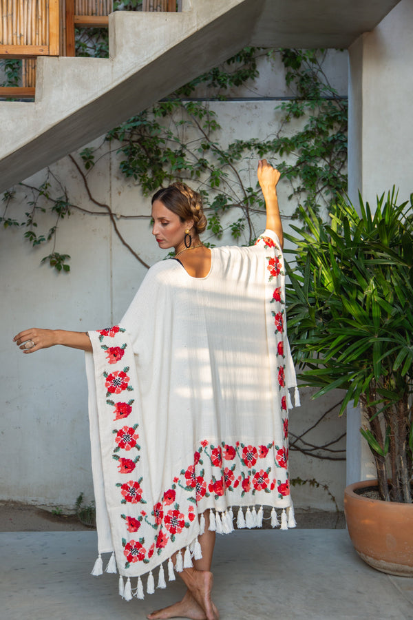 LT Frida Embroidered Poncho