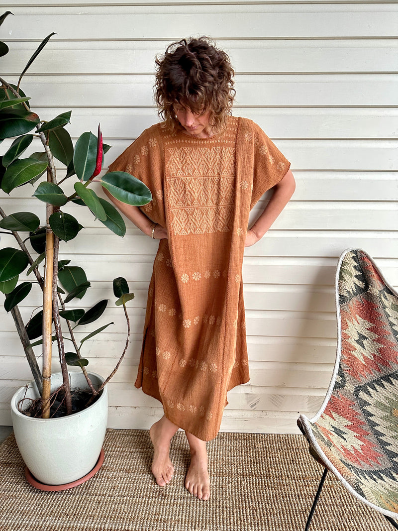 *Sale* SO HUIPIL KAFTAN Nanche Cacao