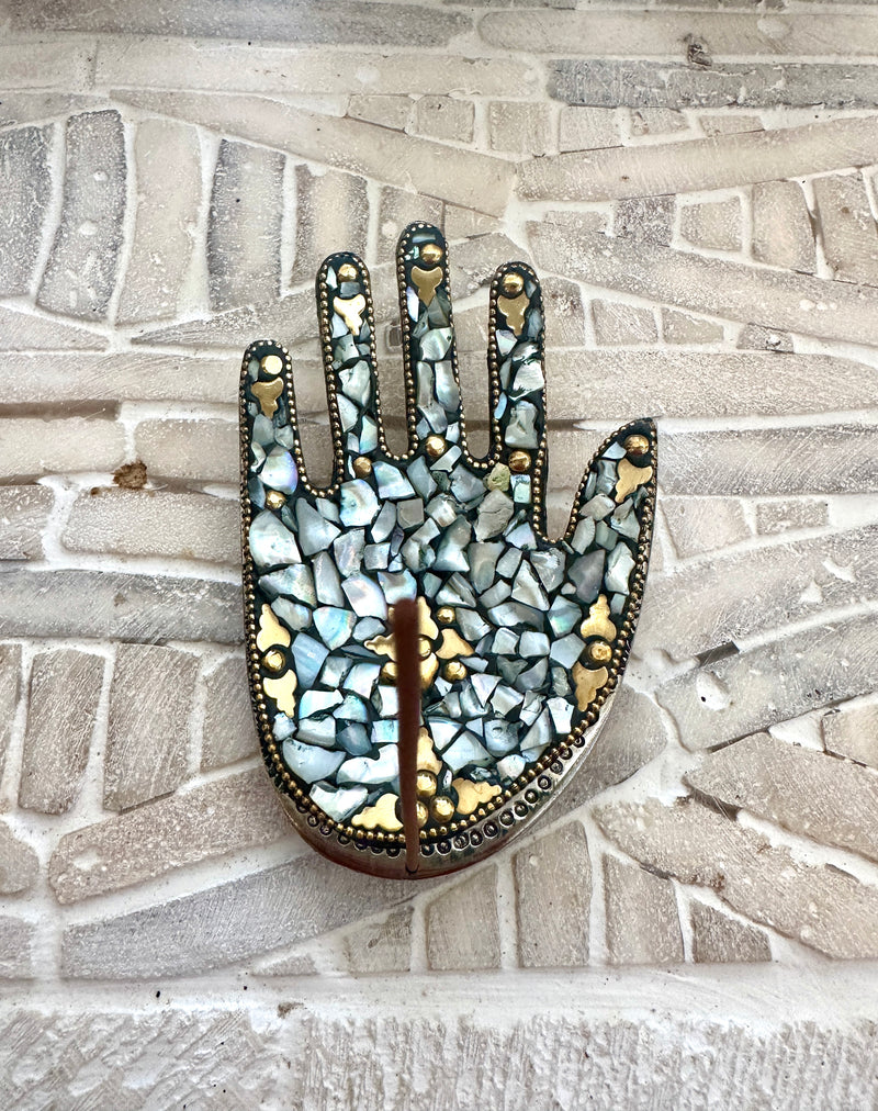 Mosaic Hand Incense Holder