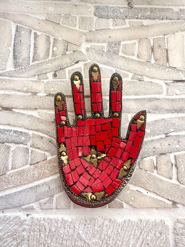 Mosaic Hand Incense Holder