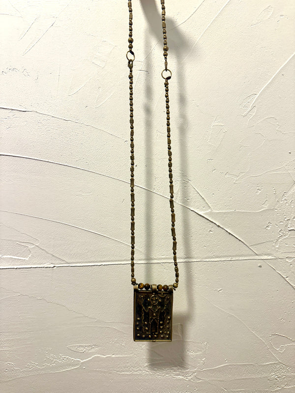 Indian Brass Tribal Necklace