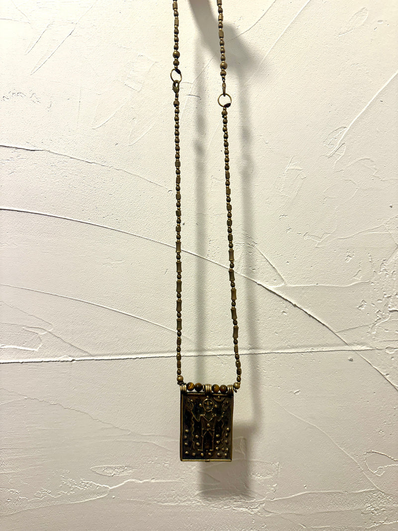 Indian Brass Tribal Necklace