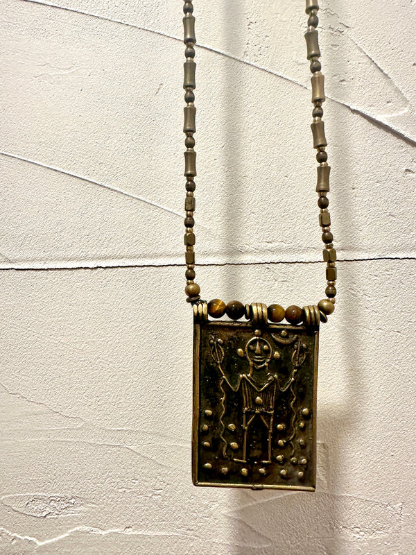 Indian Brass Tribal Necklace