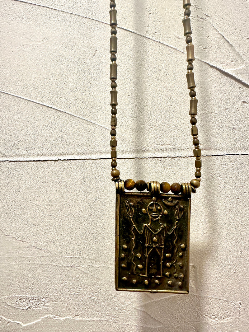 Indian Brass Tribal Necklace