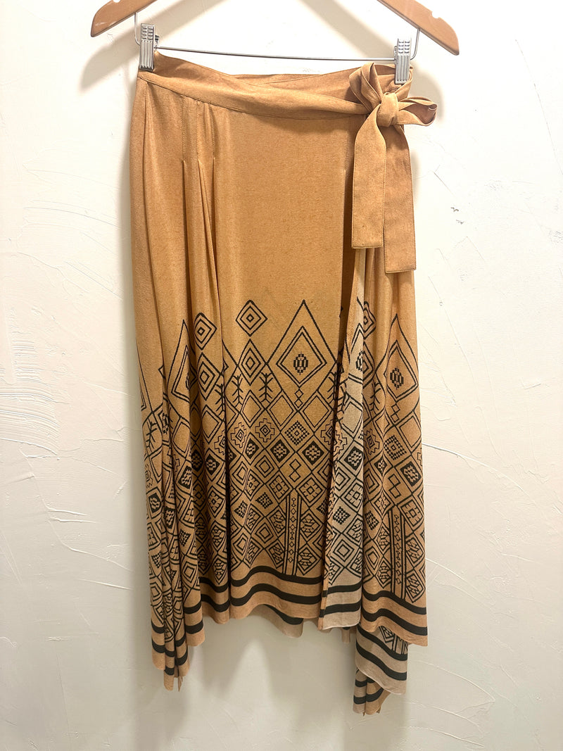 TWR SILK Wrap Skirt in Zuri