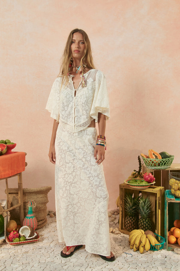 Spell Free Love Lace Bias Skirt