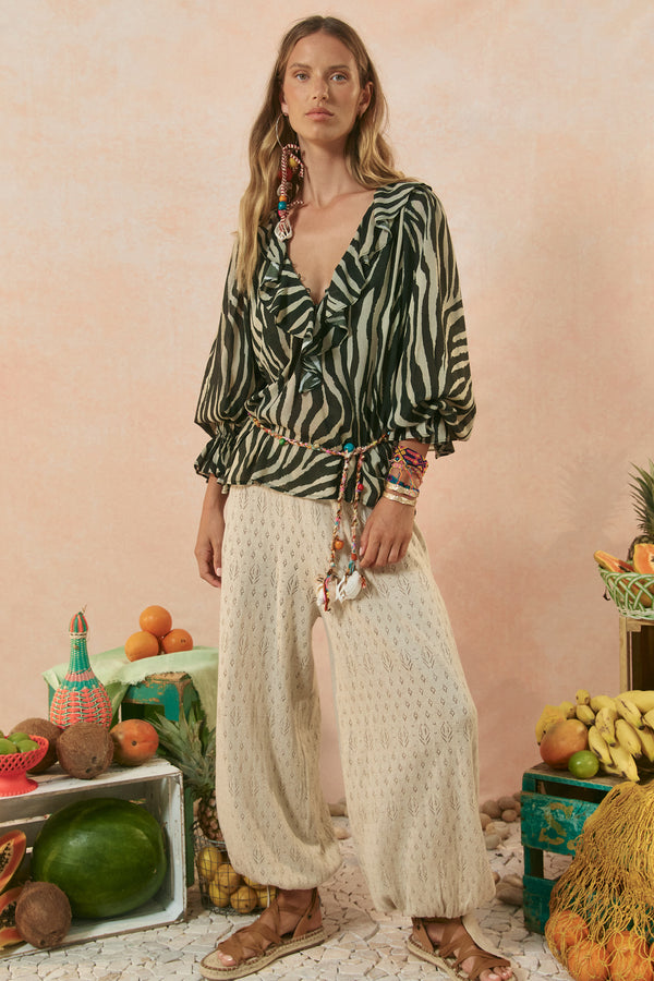 Spell Zevra Blouse - Washed Charcoal