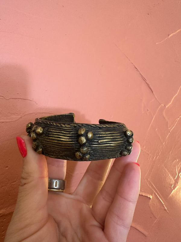 Indian Brass Tribal Cuff