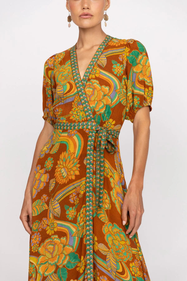 NLB Dawn Wrap Dress - Harvest