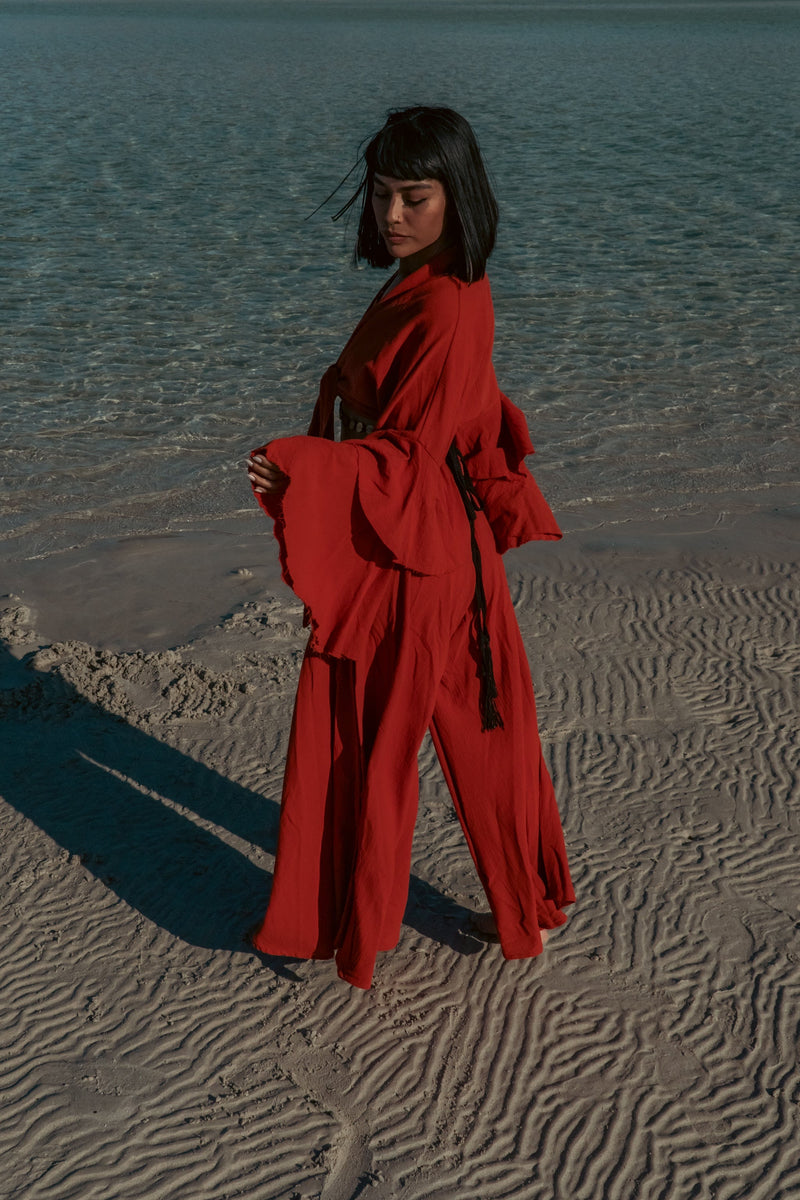 AC Wide Leg Pant - Terracotta