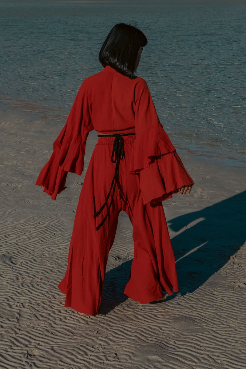AC Wide Leg Pant - Terracotta