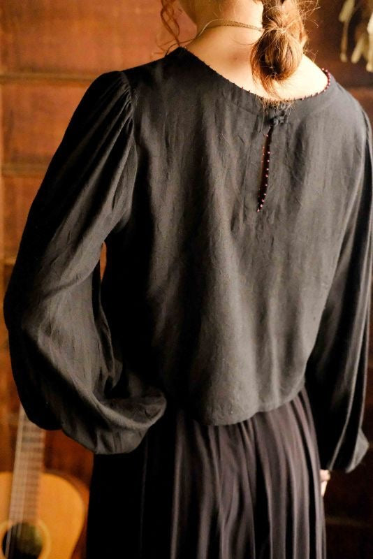 TWR Iris Raw SILK Embroidered Top