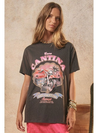 Spell Coco Cantina Biker Tee - Charcoal