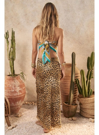 Spell Samantha Bias Skirt - Leopard