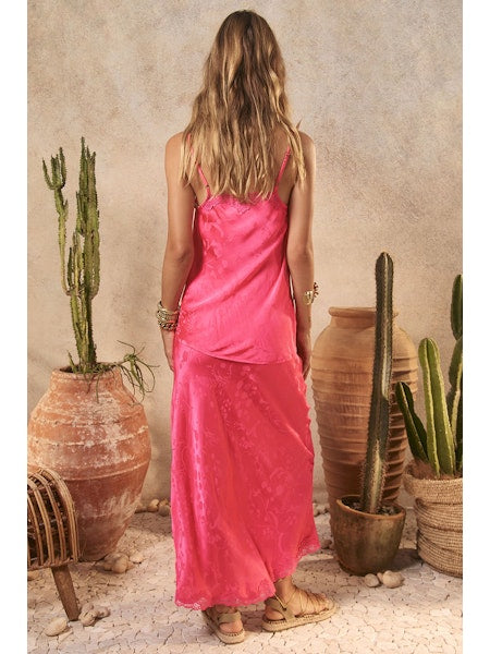 Spell Boudoir Bias Skirt - Fuchsia