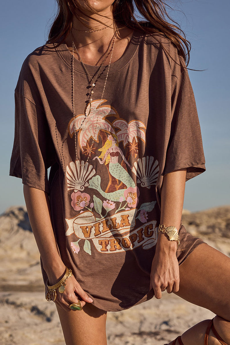Spell Villa Tropic Oversized Biker Tee