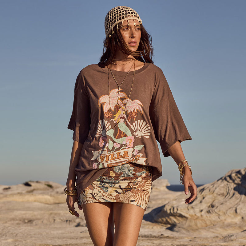 Spell Villa Tropic Oversized Biker Tee
