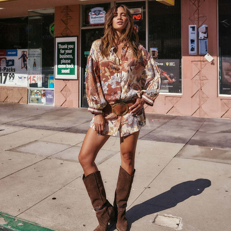 Spell Volcano Goddess Shirt Dress