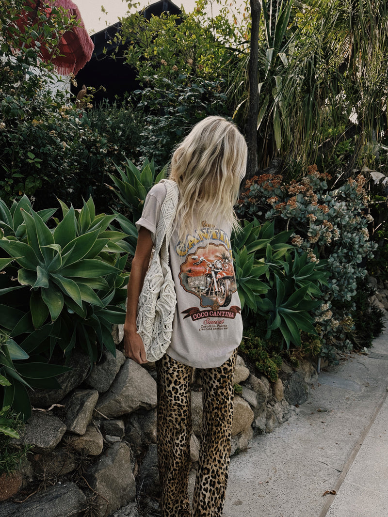 Spell Coco Cantina Biker Tee - Taupe