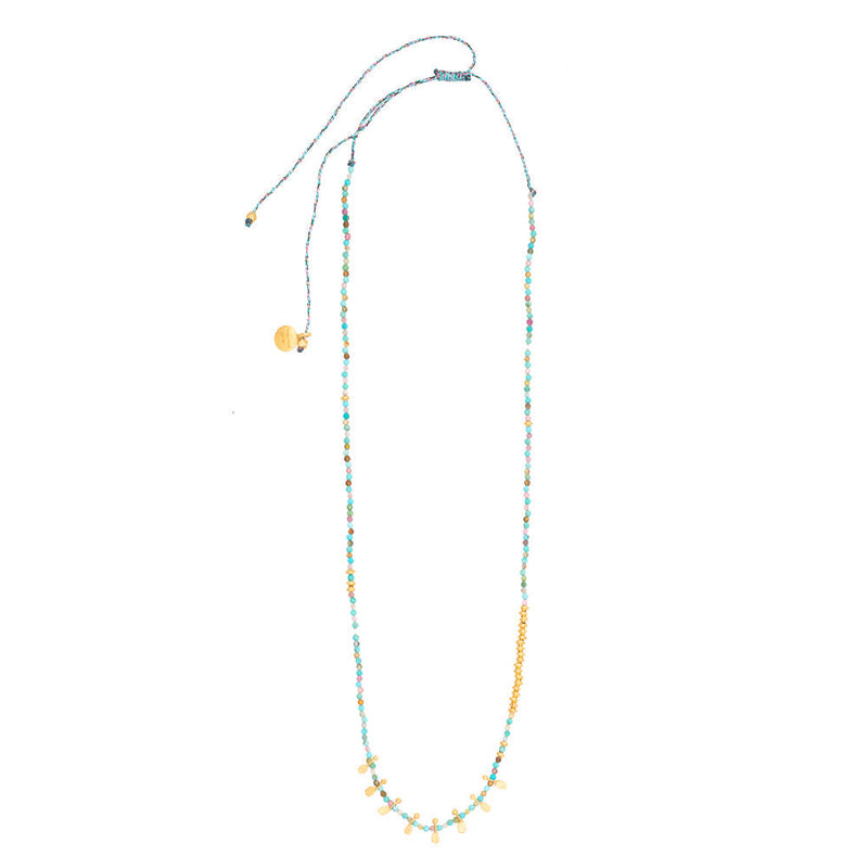 RT Gold Beaded Thread Necklace + more colors