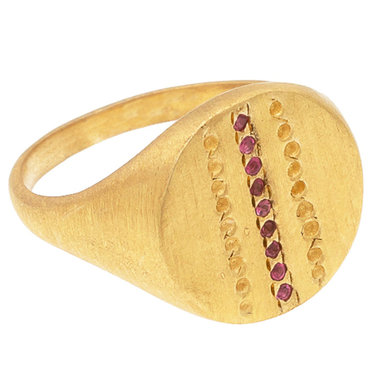 RT Carmen Signet Ring - Pink Tourmaline