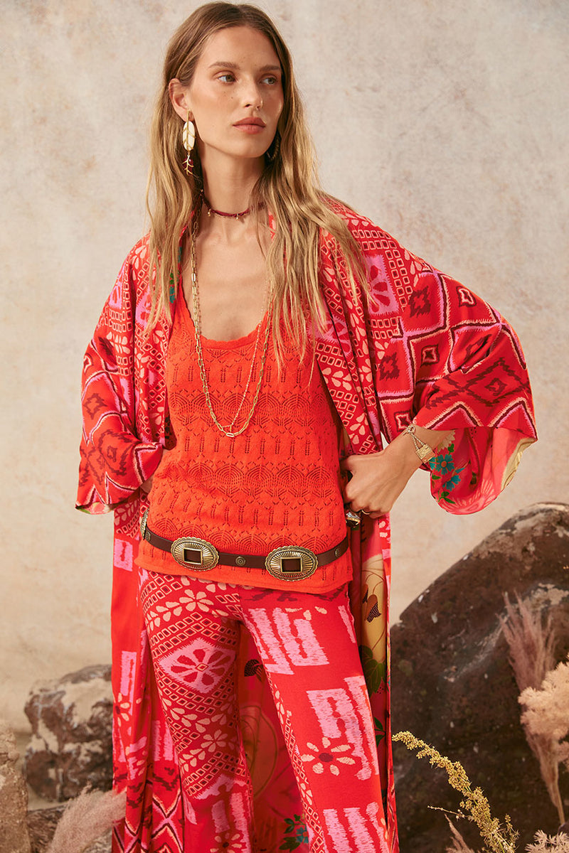 Spell Reversible Robe - Cayenne