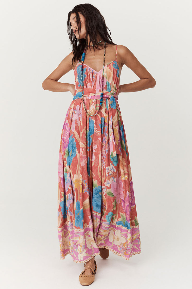 *Sale* Spell Painter's Garden Strappy Maxi Dress