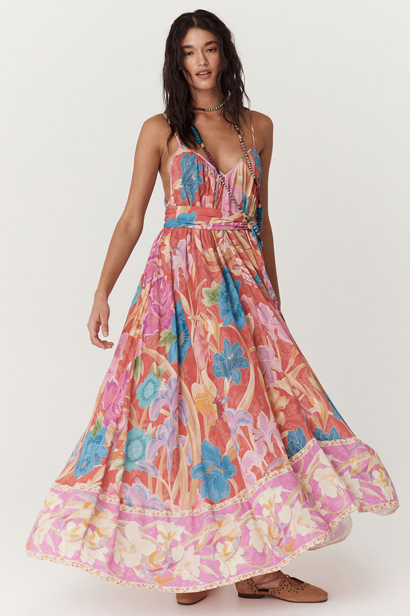 *Sale* Spell Painter's Garden Strappy Maxi Dress