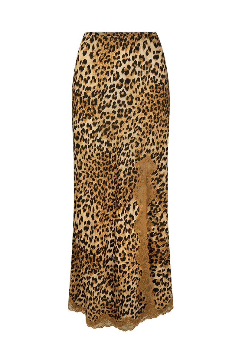 Spell Samantha Bias Skirt - Leopard