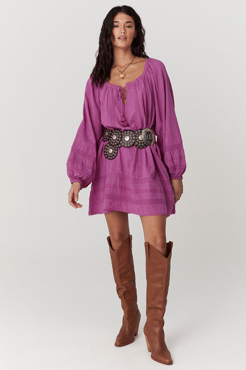 spell purple dress Spell & The Gypsy Bianca Boho Purple Long Sleeve Maxi Dress The Closet New York