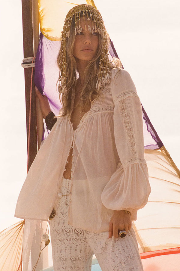Spell Teodroa Blouse - White Smoke