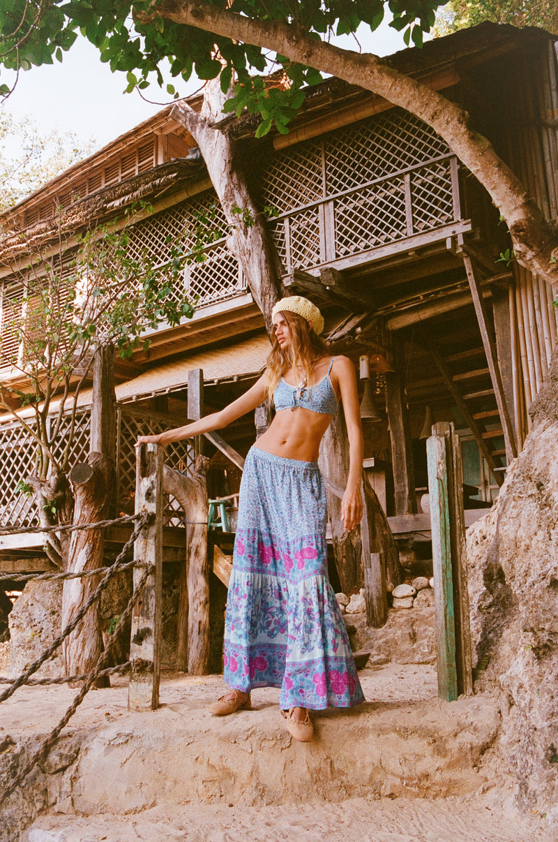 Spell LJ Maxi Skirt - Blue Nirvana